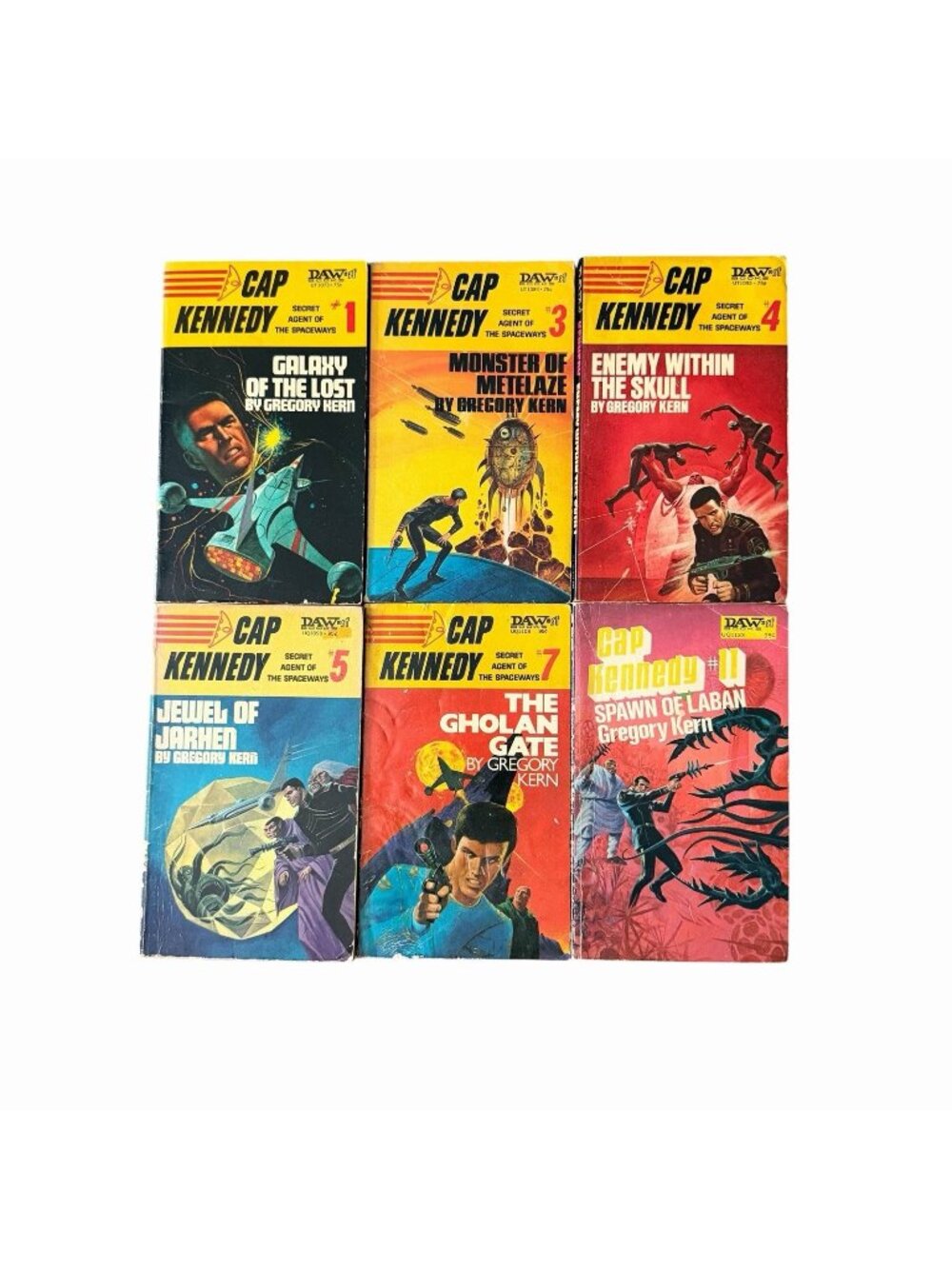 VTG Lot Of 6 Cap Kennedy PB by Gregory Kern Sci Fi 1st Printing # 1,3,4,5,7,11